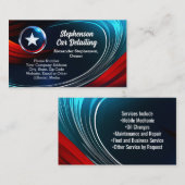 Waveロゴ愛国的赤白青スター契約者 名刺 (正面/裏面)