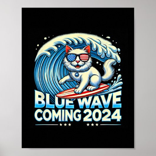 Wave来の2024年キャットオーナーズカマラハリス2024 Des ポスター (正面)