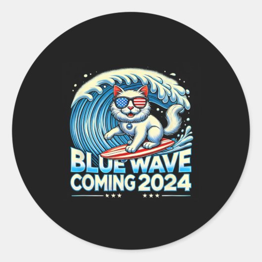 Wave来の2024年キャットオーナーズカマラハリス2024 Des ラウンドシール (正面)