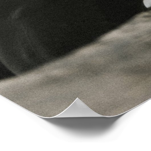 Wave海サーフアートサーファーポスターを待つ ポスター (角)