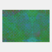 Wave 3グリーン混合メディアセットのラップ紙 ラッピングペーパーシート (正面3)