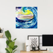 Wave Abstraction by Fiona ポスター (ホームオフィス)