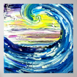 Wave Abstraction by Fiona ポスター