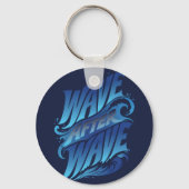 Wave After Wave | 海の青い夏 キーホルダー (正面)