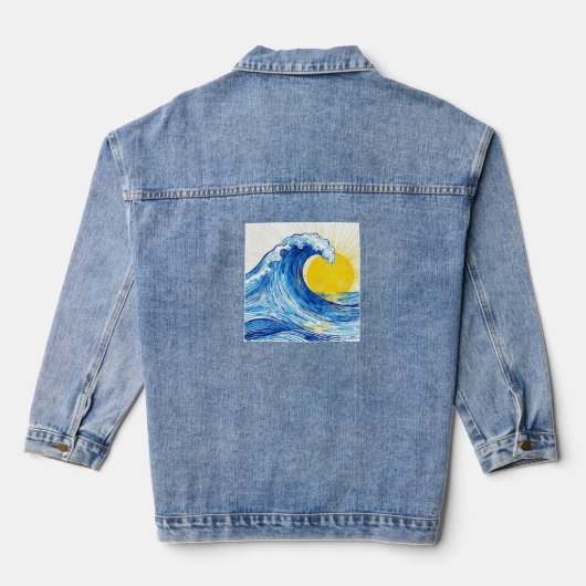 Wave and sun denim jacket デニムジャケット (裏面)