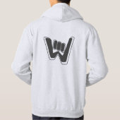 Wave and Walk Black Logo Essential Hoodie パーカ (裏面)