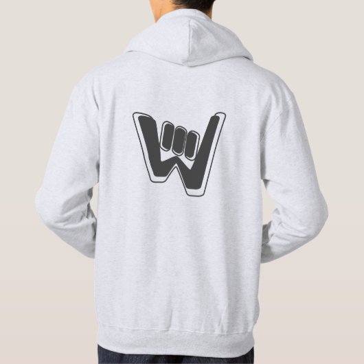 Wave and Walk Black Logo Essential Hoodie パーカ (裏面)