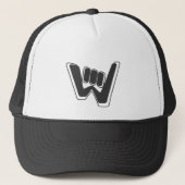 Wave and Walk Charcoal Black Logo キャップ (正面)