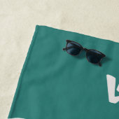 Wave and Walk Logomark Abstract Waves Turquoise ビーチタオル (インサイチュ)