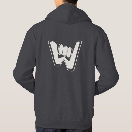 Wave and Walk Off-White Logo Essential Hoodie パーカ (裏面)