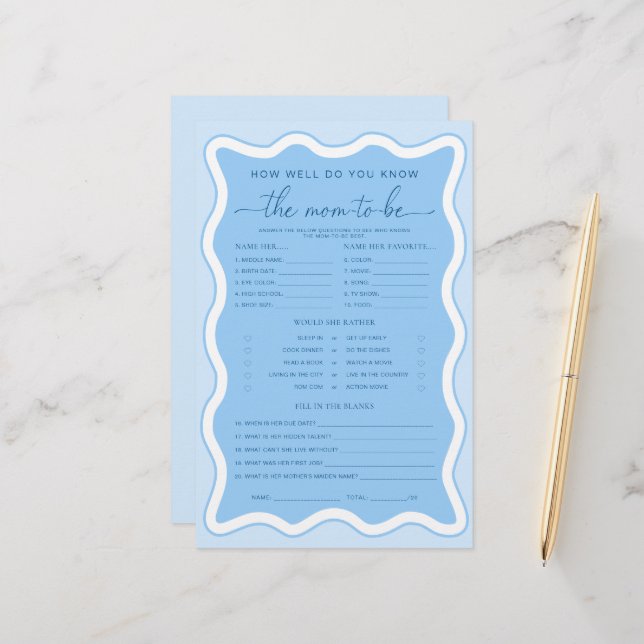 Wave Blueお母さんのゲームを良く知っている (正面/裏面インサイチュ)