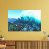 Wave Canvas Printの下 キャンバスプリント (インサイチュ (リビング))