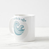 Wave Coffee Mug -海 – ブインスパイアルーブデザイン コーヒーマグカップ (正面左)