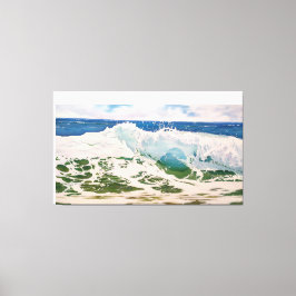 Wave Crash on the Shore: Realistic Seascape  キャンバスプリント