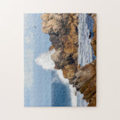 Wave Crashing Into Rocks Near Monterey Bay Puzzle ジグソーパズル (縦)