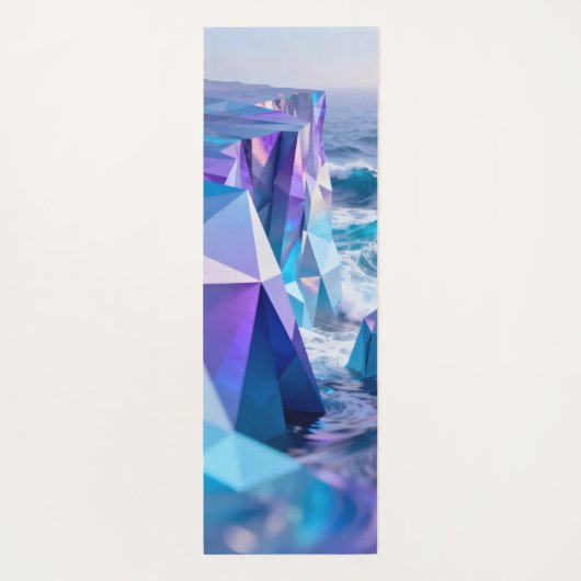 Wave geometry folds into origami cliffs ヨガマット (裏面)