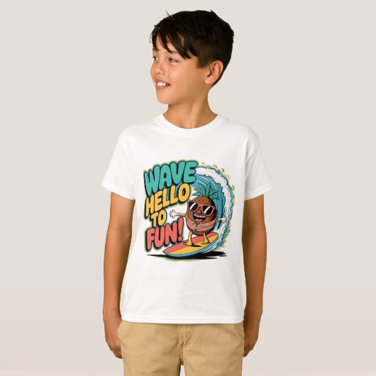 Wave Hello Toおもしろい Tシャツ (正面フル)