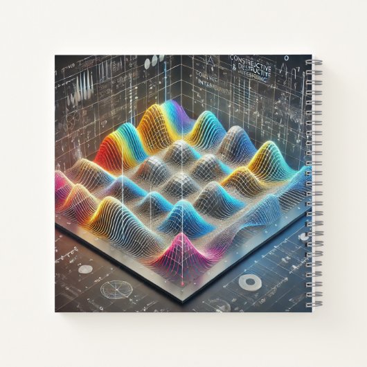 Wave Interference Book Cover Vibrant Physics  ノートブック (裏面)