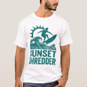 Wave Legend – レトロサーフの雰囲気 Tシャツ (正面)