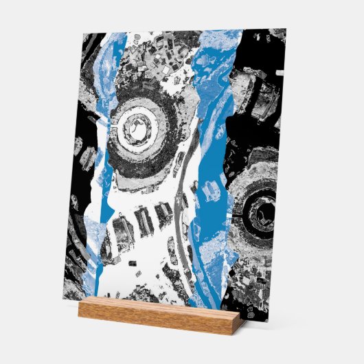 Wave Mechanism – Abstract Custom 11" x 14" Acrylic アクリルサイン (傾斜)