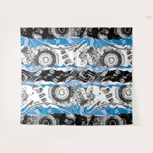 Wave Mechanism – Abstract Extra-Large Tapestry  タペストリー (正面(横))