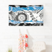 Wave Mechanism – Abstract Vinyl Banner (3' x 5') 横断幕 (インサイチュ)