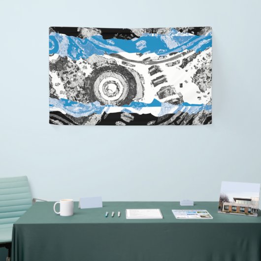Wave Mechanism – Abstract Vinyl Banner (3' x 5') 横断幕 (トレードショー)