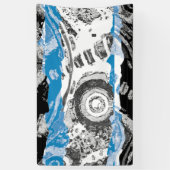 Wave Mechanism – Abstract Vinyl Banner (3' x 5') 横断幕 (縦)