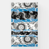 Wave Mechanism – Abstract Vinyl Banner (6' x 10') 横断幕 (縦)