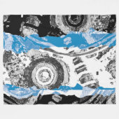 Wave Mechanism – Custom Fleece Blanket (Large, 60" フリースブランケット (正面(横))