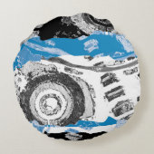 Wave Mechanism – Custom Fleece Blanket (Large, 60" ラウンドクッション (裏面)