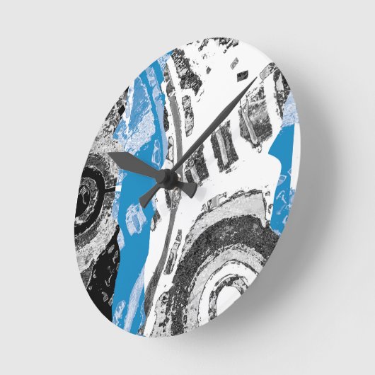 Wave Mechanism – Custom Wall Clock (10.75", Round ラウンド壁時計 (傾斜)