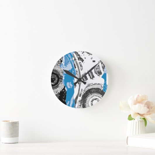 Wave Mechanism – Custom Wall Clock (10.75", Round ラウンド壁時計 (ホーム)