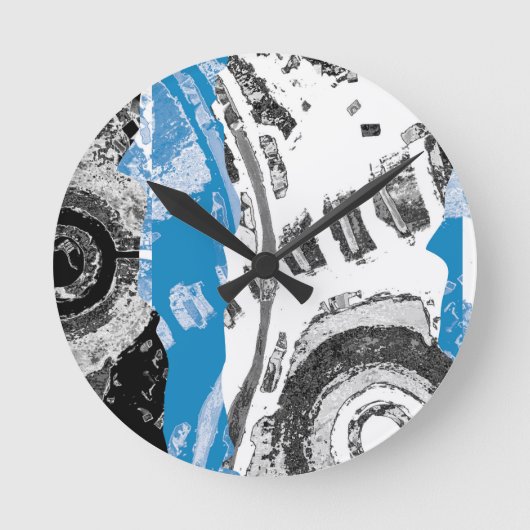 Wave Mechanism – Custom Wall Clock (10.75", Round ラウンド壁時計 (正面)