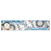 Wave Mechanism – Desk Nameplate with Clock 2" x 8" デスクネームプレート (正面)