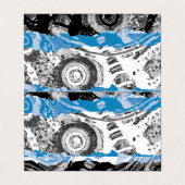 Wave Mechanism Horizontal Tent Fold Business Card 名刺 (外部フラット)