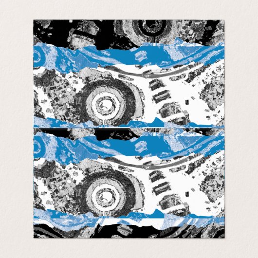 Wave Mechanism Horizontal Tent Fold Business Card 名刺 (外部フラット)