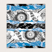 Wave Mechanism Horizontal Tent Fold Business Card 名刺 (内部フラット)