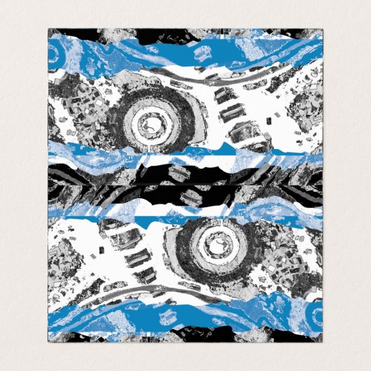 Wave Mechanism Horizontal Tent Fold Business Card 名刺 (内部フラット)