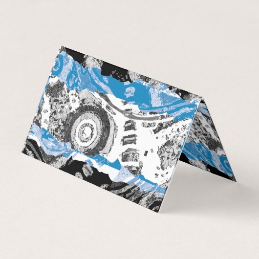 Wave Mechanism Horizontal Tent Fold Business Card 名刺 (正面)