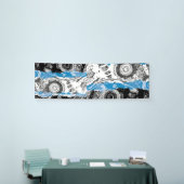 Wave Mechanism Symmetrical Abstract Vinyl Banner 横断幕 (トレードショー)