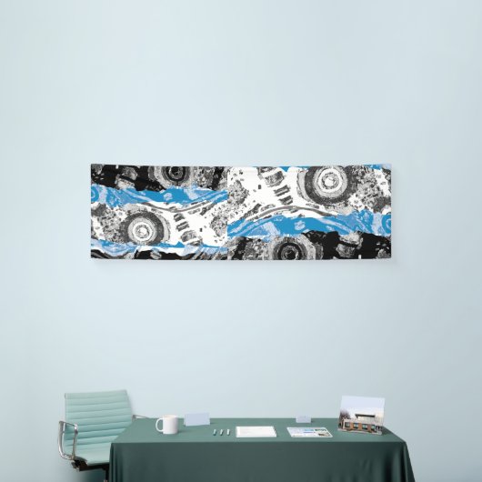 Wave Mechanism Symmetrical  Abstract Vinyl Banner 横断幕 (トレードショー)