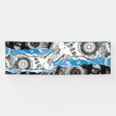 Wave Mechanism Symmetrical Abstract Vinyl Banner 横断幕 (横)