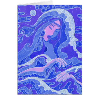 Wave、Mermaid、ファンタジーアートアジアの女の子、ブルー&ピンク