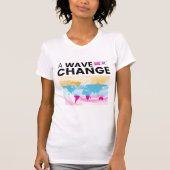 Wave of Change World Map T型 Tシャツ (正面)