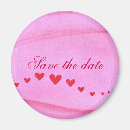 Wave of red hearts, Save the date magnets マグネット (正面)