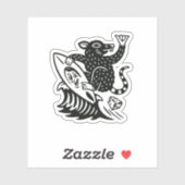Wave Rat Shaka Funny Sticker シール (シート)