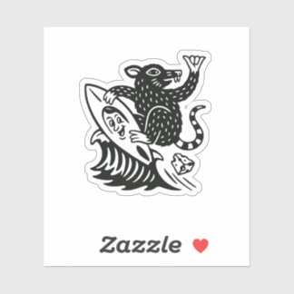 Wave Rat Shaka Funny Sticker シール