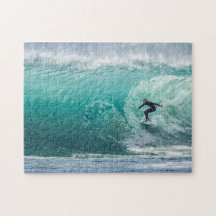Wave, Surfer, Beautiful Landscape Jigsaw Puzzle