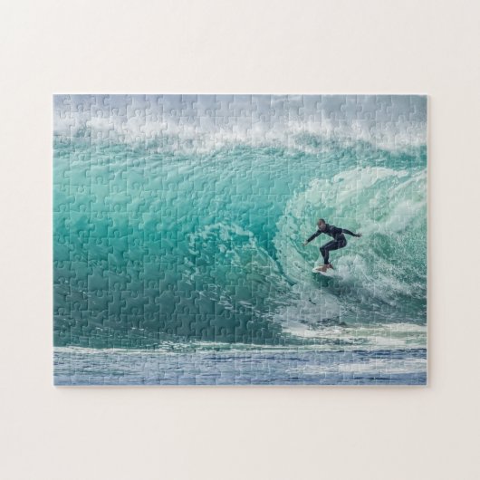 Wave, Surfer, Beautiful Landscape Jigsaw Puzzle ジグソーパズル (横)